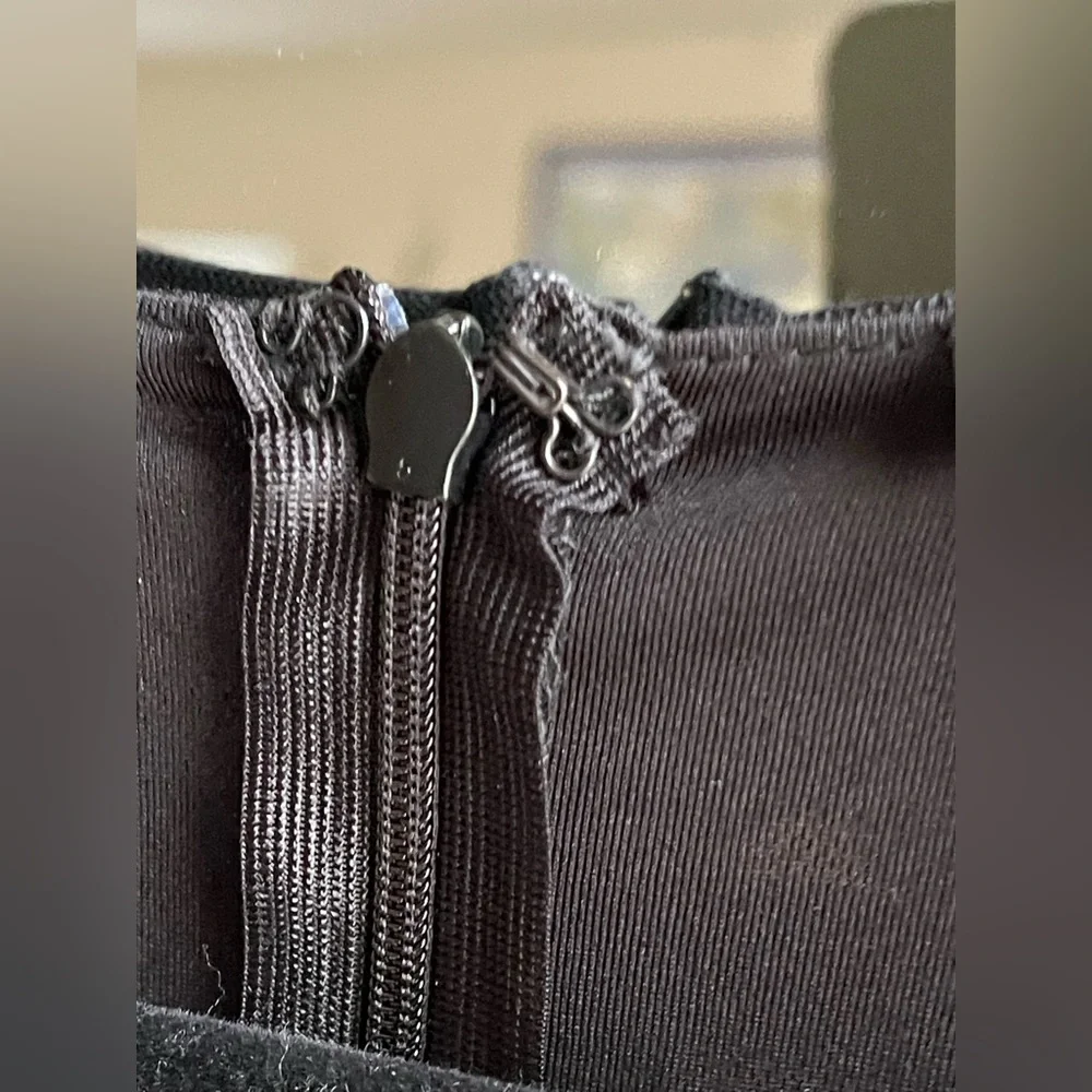 Venus NWT Black Sequin Bell Sleeve Fringe V-Neck Mini Dress - Picture 7 of 15